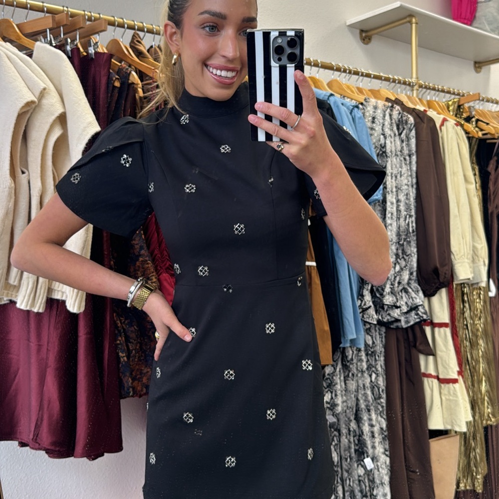 Elegant Black Floral Dress